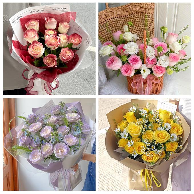 景德镇昌江珠山区浮梁乐平市同城鲜花店送卡布碎冰蓝玫瑰生日花束