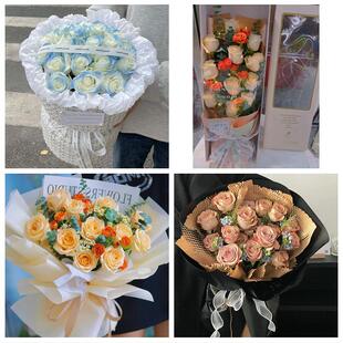 送长沙市开福区雨花区望城区同城鲜花店情人节玫瑰花束礼盒送女友