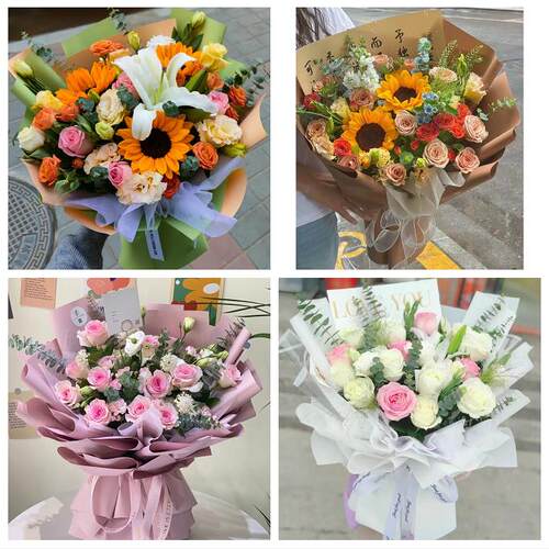 博尔塔拉州博乐市精河温泉县同城鲜花店玫瑰向日葵绣球送朋友生日