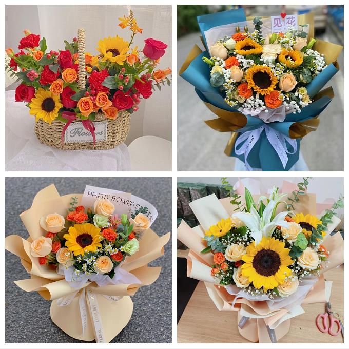 昭通市昭阳区鲁甸巧家盐津县同城鲜花店玫瑰混搭花束配送领导女友