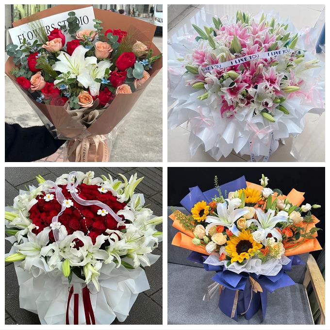 烟台市长岛县龙口莱阳莱州市同城鲜花店玫瑰百合花束送老婆女朋友