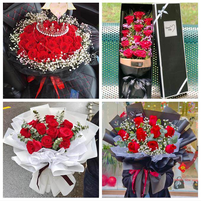 贵阳市南明云岩区花溪乌当区同城鲜花店订520玫瑰表白女友送老婆