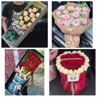上海市徐汇区虹梅路康健新村街鲜花店同城配送女朋友情人节红玫瑰