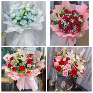 天津市河西区友谊路天塔尖山同城鲜花店订玫瑰百合送女友老婆生日