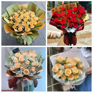 石嘴山市大武口惠农区平罗县同城鲜花店女神节玫瑰花束送老婆女友