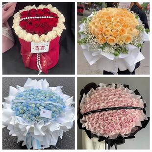 宁夏吴忠市利通区红寺堡盐池县鲜花店同城配送女朋友情人节红玫瑰