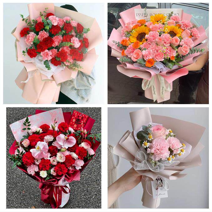 送昆明市宜良县石林县嵩明县同城鲜花店送长辈父母亲节康乃馨花束