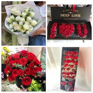 送扬州市广陵区邗江区江都区同城鲜花店女神节玫瑰花束送老婆女友
