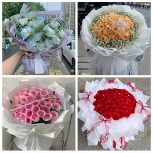 荆州市沙市荆州区公安监利县同城鲜花店情人节送老婆玫瑰表白女友