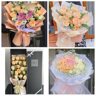 送济南市天桥区历城区章丘市同城鲜花店情人节玫瑰花束礼盒送女友