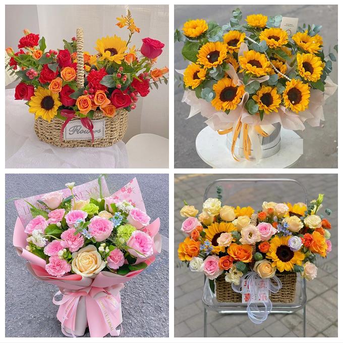 黔南州瓮安独山县平塘罗甸县同城鲜花店玫瑰混搭花束配送领导女友