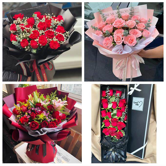 广东湛江市廉江市雷州市吴川市同城花店订38玫瑰鲜花送老婆女朋友