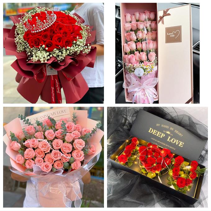 送昆明市宜良县石林县嵩明县同城鲜花店11朵19红玫瑰七夕节送老婆