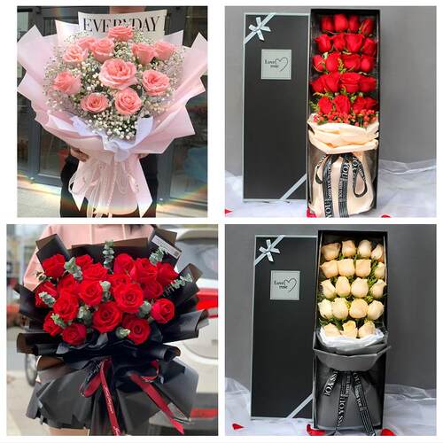 天津市东丽区无瑕新立华明街道同城鲜花店纪念日送玫瑰花女友生日