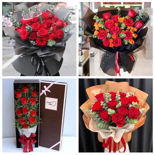 昆明市东川呈贡晋宁区富民县同城鲜花店三八玫瑰送闺蜜女朋友老婆