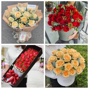 江苏无锡市锡山惠山滨湖梁溪区鲜花店同城配送女朋友情人节红玫瑰