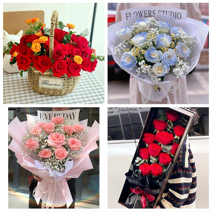 江苏南京市江宁六合溧水高淳区同城鲜花店纪念日送玫瑰花女友生日