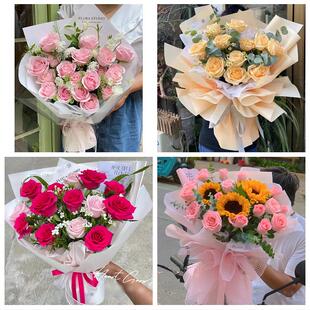 阜阳市太和阜南颍上县界首市同城鲜花店女神节玫瑰花束送老婆女友