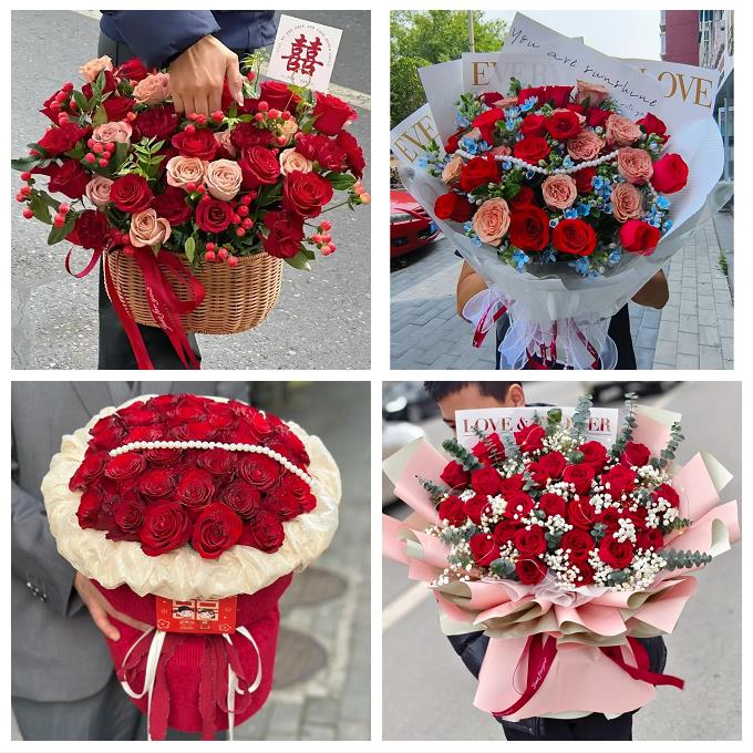 广东湛江市麻章区遂溪县徐闻县鲜花店同城送女朋友玫瑰情人节表白