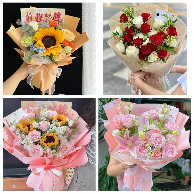 向日葵玫瑰混搭花束送朋友送四川省内江市资中县隆昌县同城鲜花店