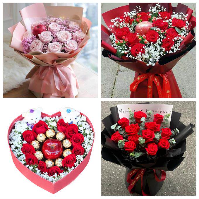 送济南市历下区市中区槐荫区同城鲜花店平安夜玫瑰礼盒送女友老婆