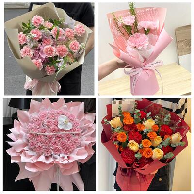 荆州市江陵县石首洪湖松滋市同城鲜花店配送母亲节康乃馨百合花束