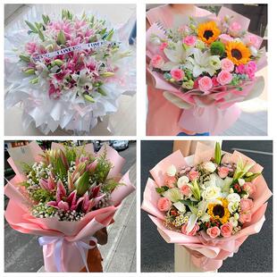 衡阳市衡东祁东县耒阳常宁市同城鲜花店玫瑰百合花束送老婆女朋友