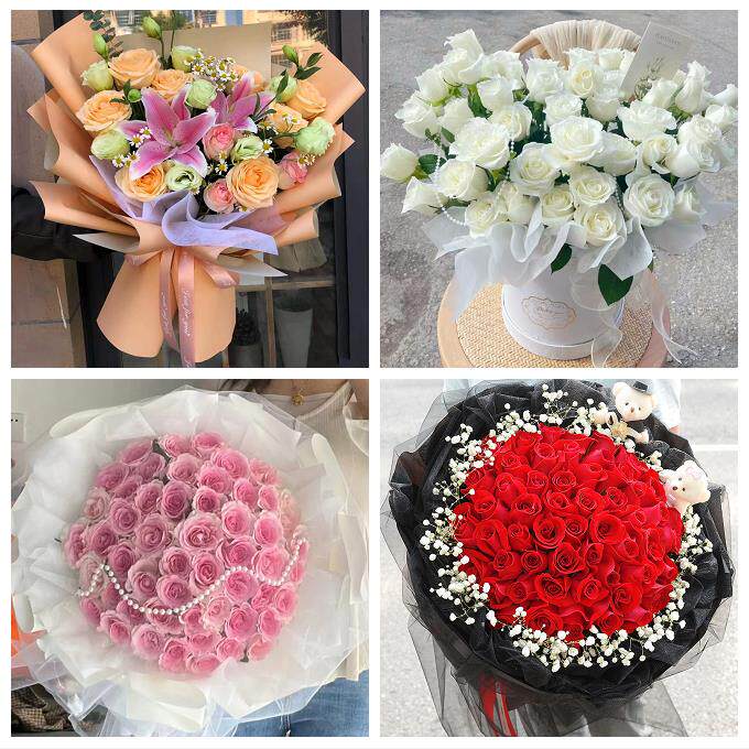 潍坊市潍城寒亭区坊子奎文区同城鲜花店情人节玫瑰花束礼盒送女友