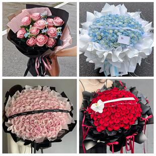 上海宝山区罗店大场杨行月浦镇鲜花店同城配送女朋友情人节红玫瑰