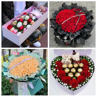 送九江市修水县永修县德安县同城鲜花店情人节送老婆玫瑰表白女友