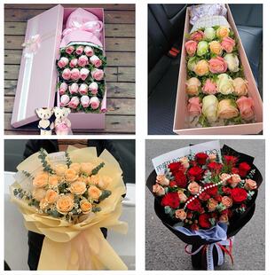 河南新乡封丘长垣县卫辉辉县市同城鲜花店送11朵33枝玫瑰表白女友
