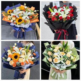 重庆市涪陵区敦仁崇义荔枝街同城鲜花店玫瑰百合花束送老婆女朋友