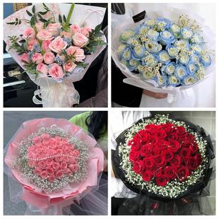 重庆市渝中区七星岗解放碑街同城鲜花店情人节玫瑰花束礼盒送女友