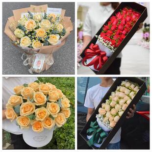 江苏南京市浦口区栖霞雨花台区鲜花店同城配送女朋友情人节红玫瑰