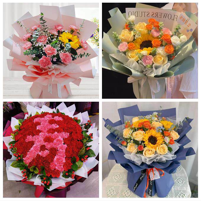 唐山市曹妃甸区遵化市迁安市同城鲜花店康乃馨百合花束送长辈父母