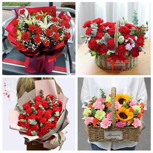 南阳西峡镇平内乡淅川社旗县同城鲜花店38女王节康乃馨送妈妈婆婆