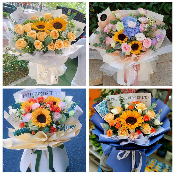 山西临汾襄汾洪洞县古县安泽县同城鲜花店学生高考向日葵玫瑰花束