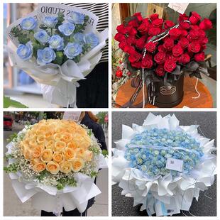 浙江衢州市开化县龙游县江山市鲜花店同城配送女朋友情人节红玫瑰