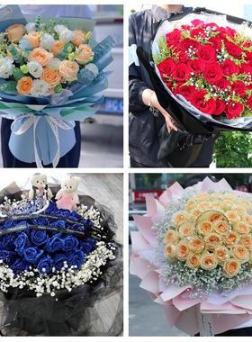 吉林长春市南关区宽城区朝阳区同城鲜花店订圣诞玫瑰送女朋友老婆