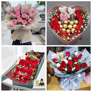 河南商丘市虞城县夏邑县永城市同城鲜花店送11朵33枝玫瑰表白女友