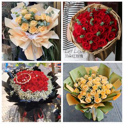 辽阳市白塔文圣宏伟弓长岭区同城鲜花店女神节玫瑰花束送老婆女友