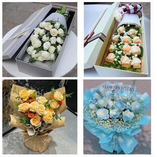 送开封市通许县尉氏县兰考县同城鲜花店情人节送老婆玫瑰表白女友