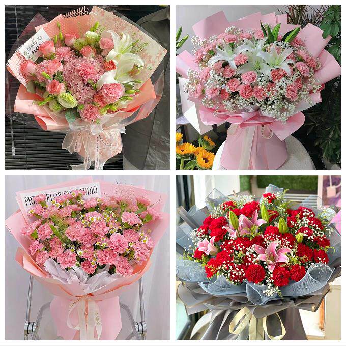 送徐州市鼓楼区云龙区贾汪区同城鲜花店康乃馨花束送长辈父母生日
