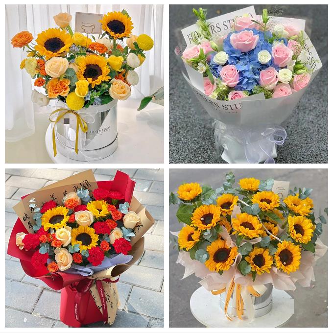 吉林市蛟河桦甸市舒兰磐石市同城鲜花店玫瑰混搭花束配送领导女友