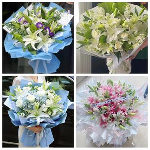 送台州市椒江区黄岩区路桥区同城鲜花店玫瑰百合花束送老婆女朋友