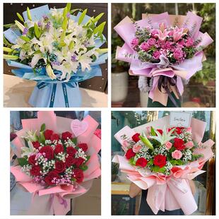 霍尔果斯伊宁市奎屯市塔城市同城鲜花店订玫瑰百合送女友老婆生日