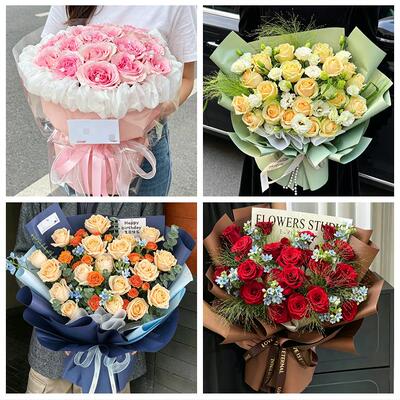 520玫瑰花束礼盒送女友黑龙江绥化市北林区望奎兰西县同城鲜花店