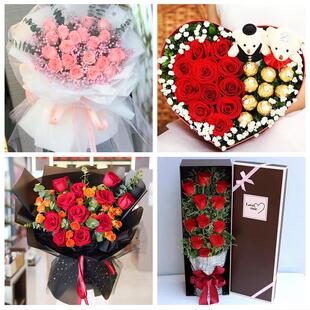 丽水青田缙云遂昌松阳云和县同城鲜花店三八玫瑰送闺蜜女朋友老婆