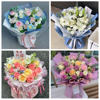 送安庆市怀宁县潜山县太湖县同城鲜花店玫瑰向日葵绣球送朋友生日