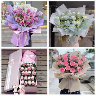 湖南湘潭市雨湖区岳塘区湘潭县同城鲜花店送11朵33枝玫瑰表白女友